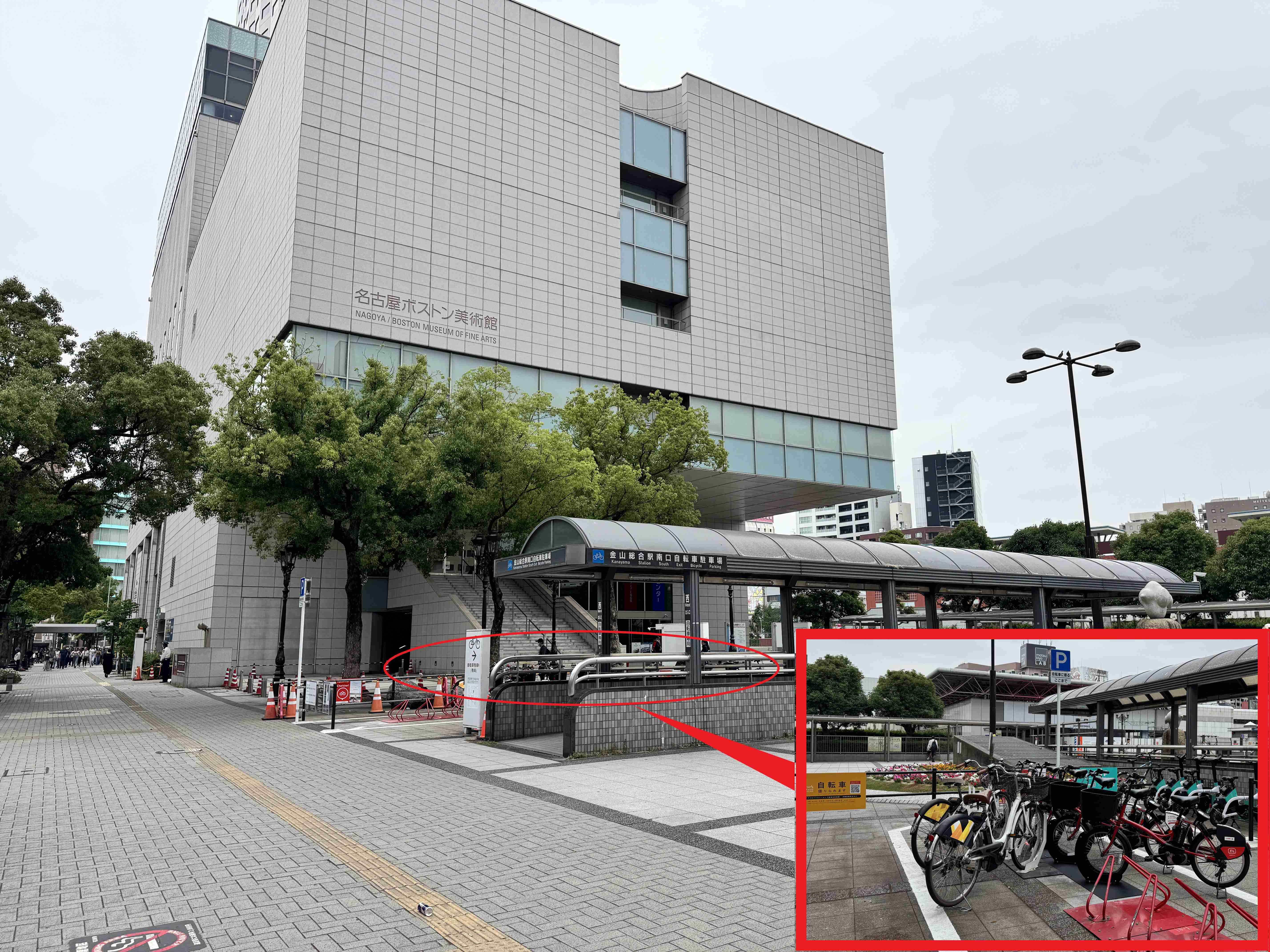 金山駅南口(駐輪場入口)